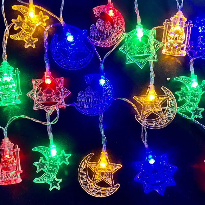 2024 Ramadan Star Lantern Fairy String Lights Eid Mubarak Moon Mosque ...