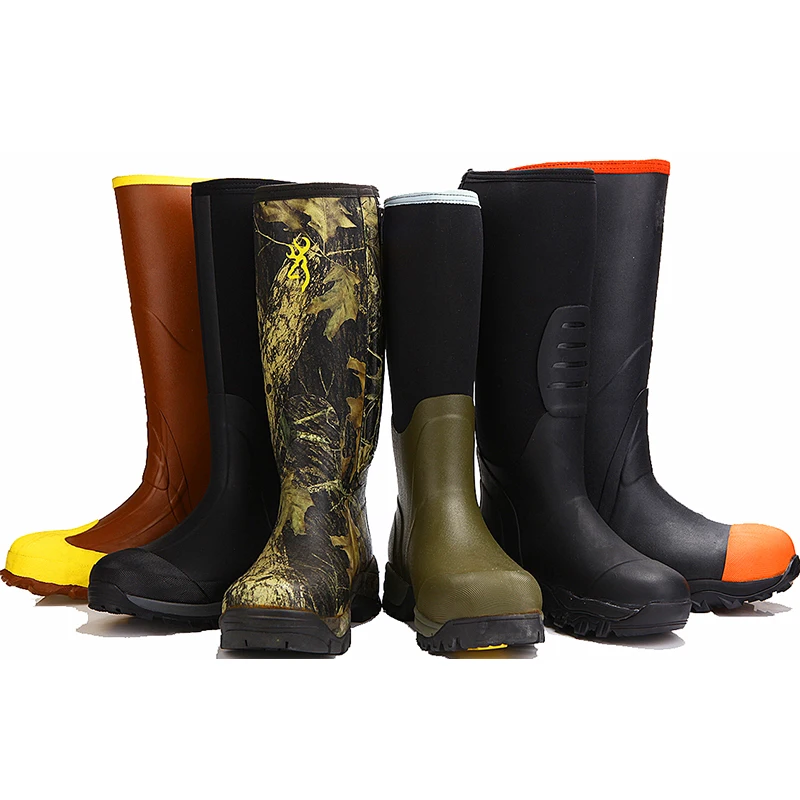 knee high mens rubber boots