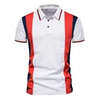 Polo OEM China Factory New Arrivals Fashionable Casual Golf Colorful Striped White Polo Shirts For Men