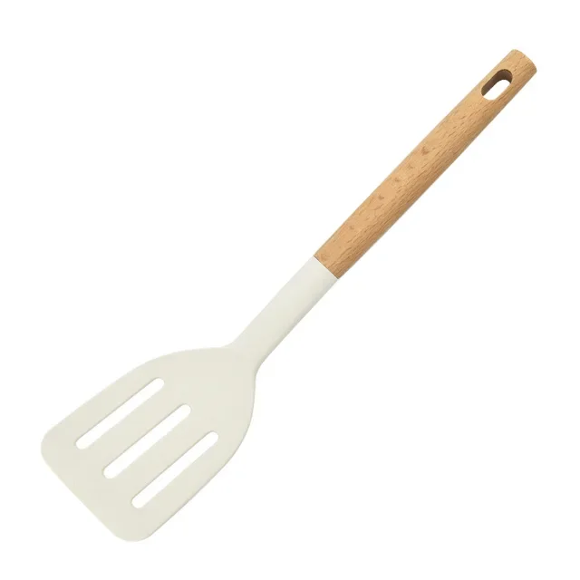 product white 7 piece novelty food grade silicone kitchen utensil set with spoons and spatula durable kitchen tools-8