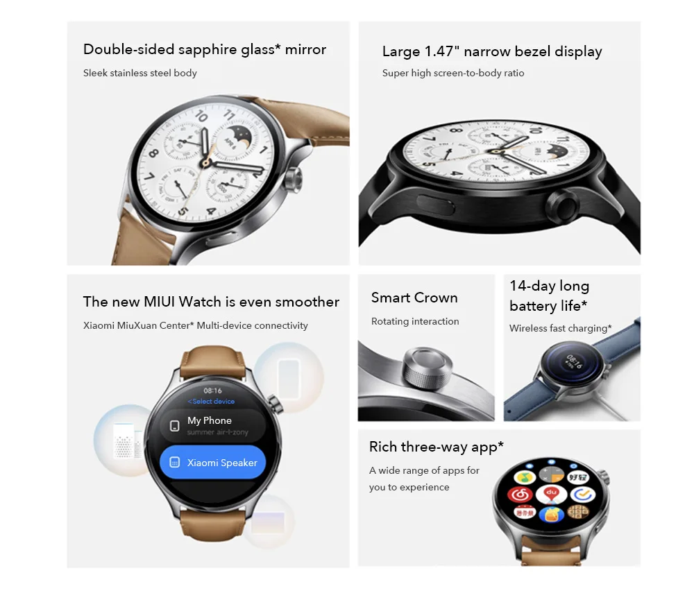 Xiaomi Watch S1 Pro Smart Watch 1.47'' Amoled Screen Blood Oxygen