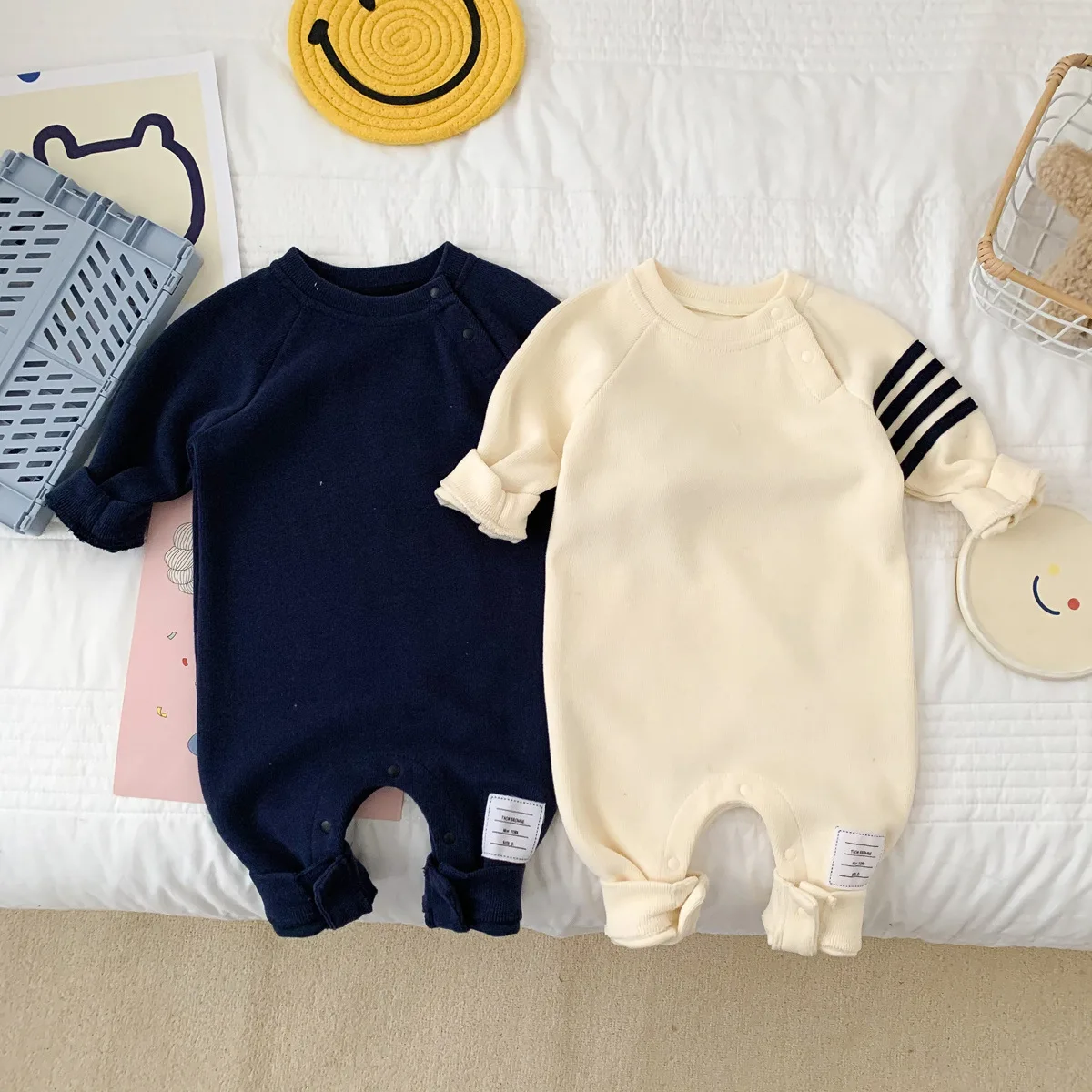 Spring autumn newborn girls boy jumpsuit infant pajamas sleepwear infant baby rompers