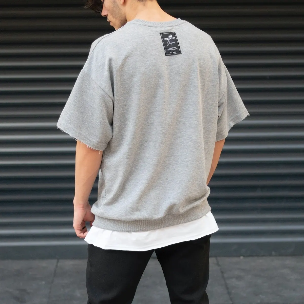 Oversize double tailed t-shirt casual 100% cotton men boys man new style best price wholesale