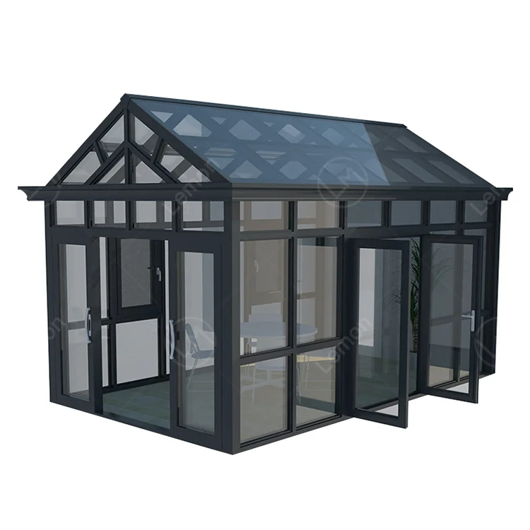 Custom All Year Greenhouse Free Standing Modern Solarium Conservatory