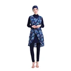 Suit Custom Wholesale Women's Modest Swimsuits Four-piece Suit Muslim Swimwear Islamic Swimming Sets