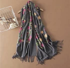 Scarf Scarf 2021 New Style Embroidery Soft Multicolor Scarves Shawls Scarf Cashmere Ladies Womens