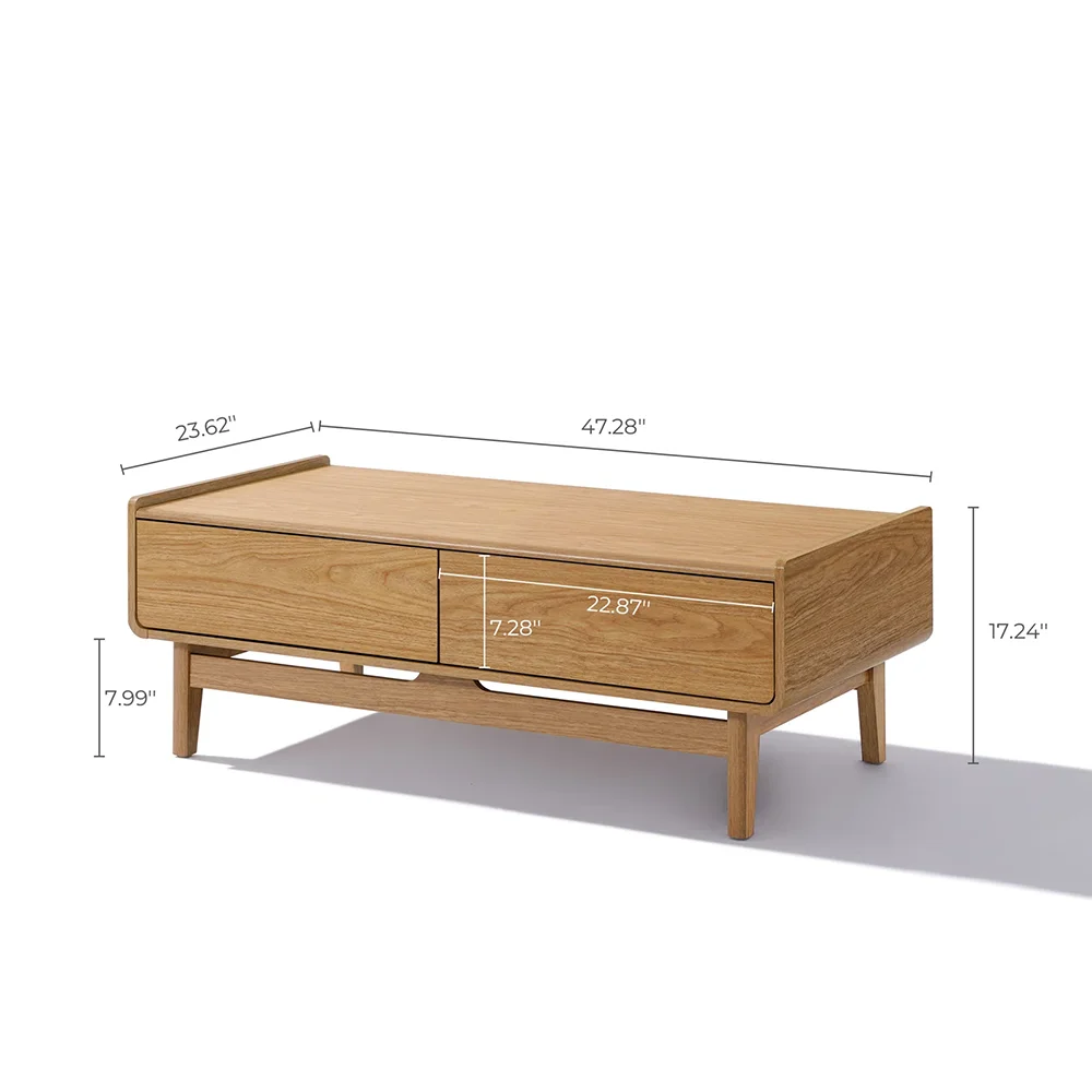 Modern Oak Manufactured Wood Coffee Table with Storage for Living Room Bedroom Hotel Outdoor Villa Dining for Home Use factory