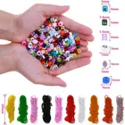 Beads Acrylic Multicoloredacrylic Hot Sale Various Styles Pony Beads Acrylic Beads Bracelet Making Kit For Jewelry Making