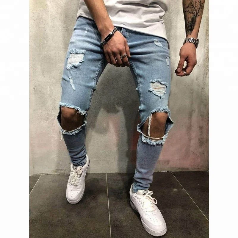 Style Jeans Pent Hip-hop Hole Jeans 