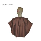 Barber Cape Black PVC Polyester Waterproof Comb Out Stylist Cape Shampoo Cape And Barber Cape With Logo