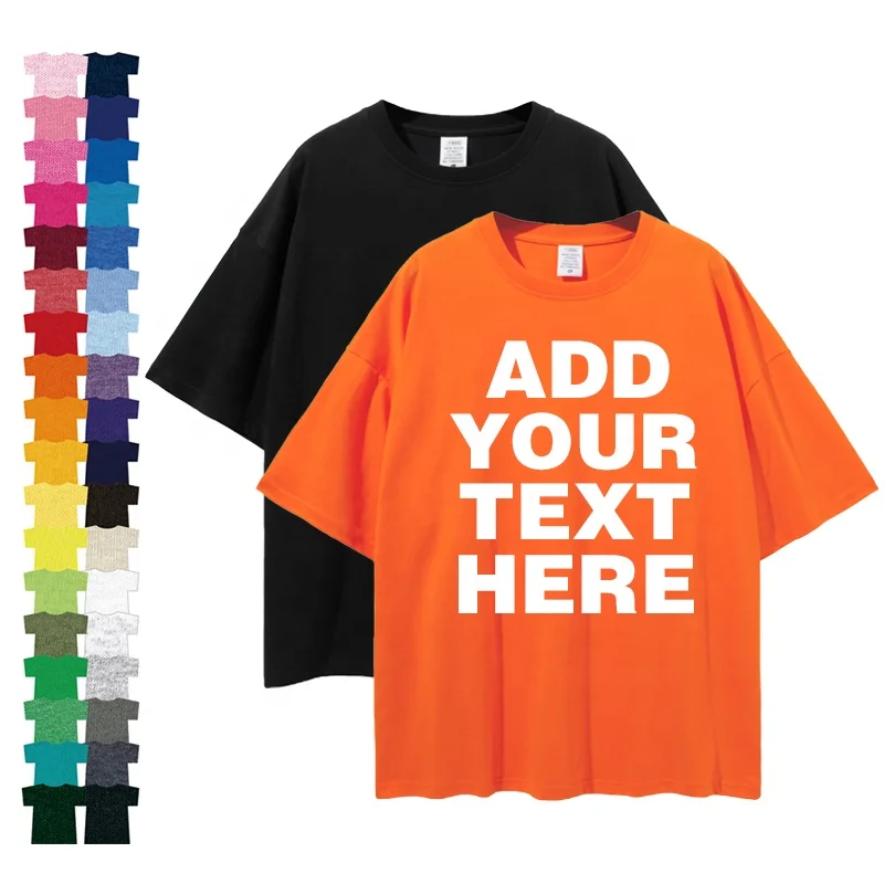 High Quality 100% Premium Cotton Plus Size T-shirts Customize Printed Logo Men O-neck T-shirt Custom T Shirt