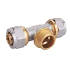 Fittings Brass Fitting Hot Sale 20mmx1/2''x20mm Brass Compression Fittings