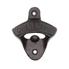 Open Wall Mounted Bottle Opener Cast Iron Raw Material For Beer Open With Collectable Function