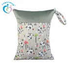 Bag Carry Waterproof Pul Printed Diaper Nappy Bag 28*30cm Wet Bag Diaper Pouch Hanging Carry Bag For Stroller Washable