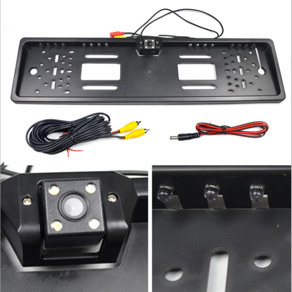 Car Number Plate Frame HD Waterproof EU Number Plate Car Rear View Reverse/reversing Parking Backup Camera Universal IP 68 5V 6M supplier