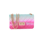 Kids 2020 Hot Sale Kids Colorful Shoulder Bag Luxury Mini Pvc Rainbow Handbag Small Jelly Purse For Girls