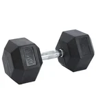 10kg Rubber Dumbbell Fitness Equipment 10kg Cast Iron Rubber Dumbels Set 15kg Rubber Hex Dumbbell Wholesale Price