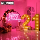 Wedding Decoration For Wedding WOWORK Custom LED Light Prop Event Rental Letter Backdrop For Wedding Party Decoration