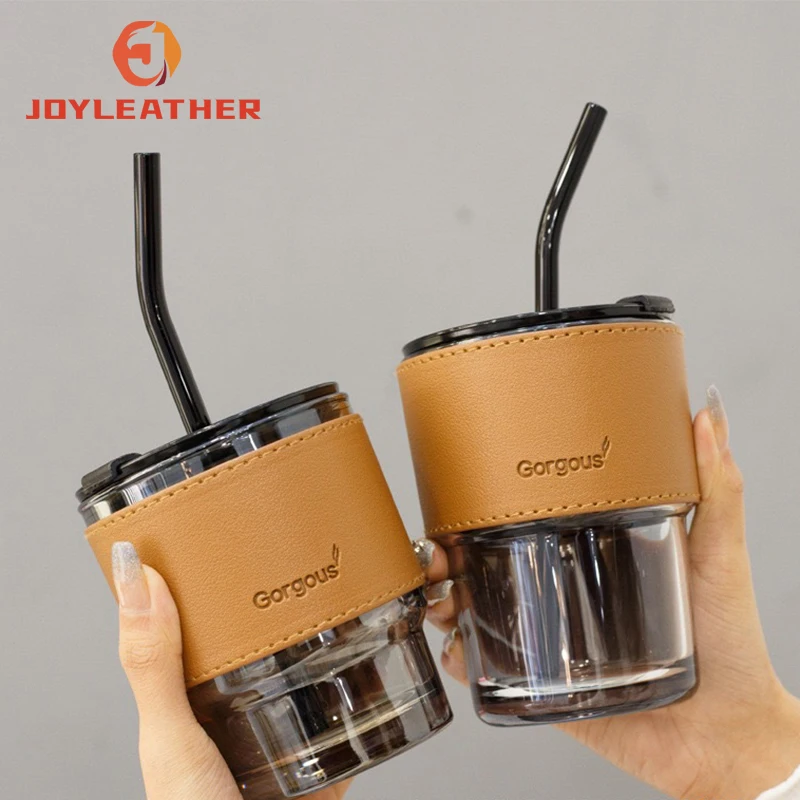 Hot Selling Slub Cup IND Cup Set Portable Leather Cup Sleeves Holder Printing In Stocks
