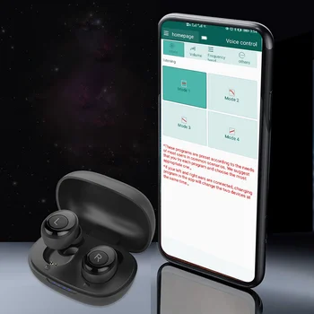 digital app controlled hearing aid rechargeable aides auditives rechargeables hearing aids looks like earbuds and headphone