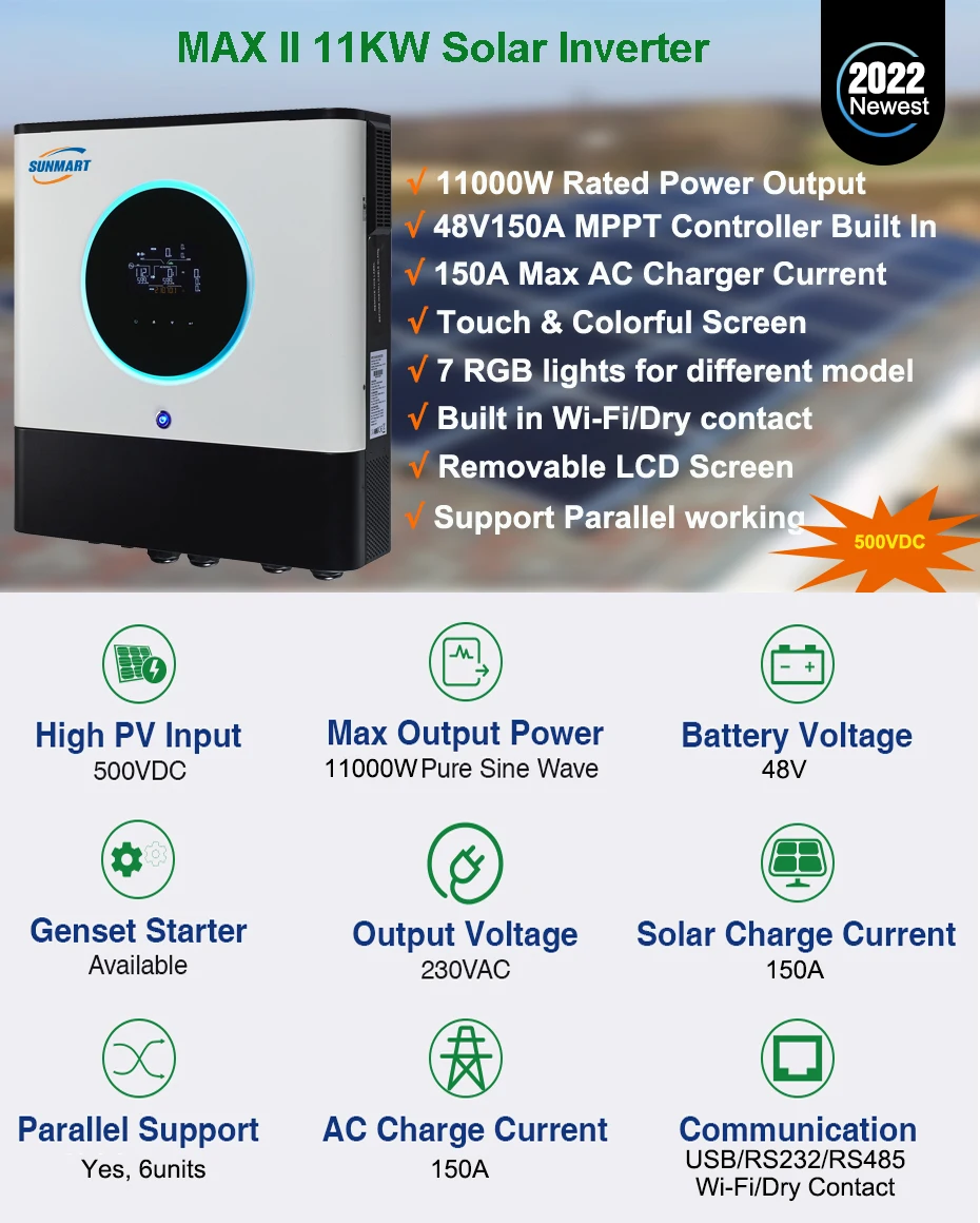 Voltronic Axpert Max Ii Kw Hybrid Solar Inverter With Mppt Charge