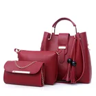 Handbag Bag Handbags 3 Pieces Pu Leather Handbag For Women Luxury Tassel Hand Bag Set Handbags