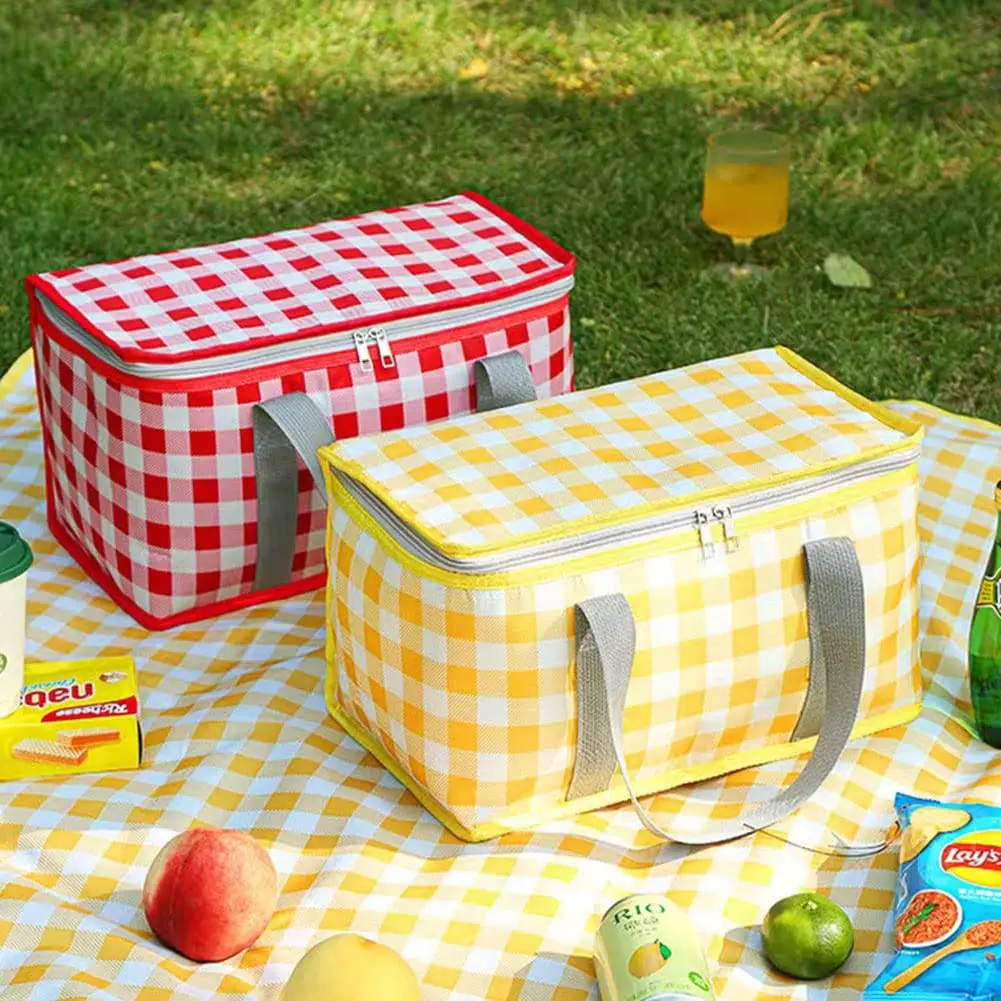 Aluminium Foil Tote Printing Picnic Cooler Bag Food Delivery Picnic Camping Lunch Bag Cooler Bag supplier