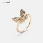 Trendy Ring Gold Rings Trendy Jewelry Butterfly Ring 18K Gold Brass Butterfly Ring