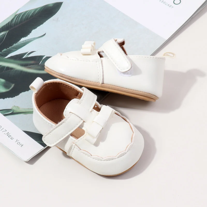 High Quality Solid PU Leather Baby Girl Shoes Breathable Anti-Slippery Dress Shoes for Spring Winter Fashion Trend Features details