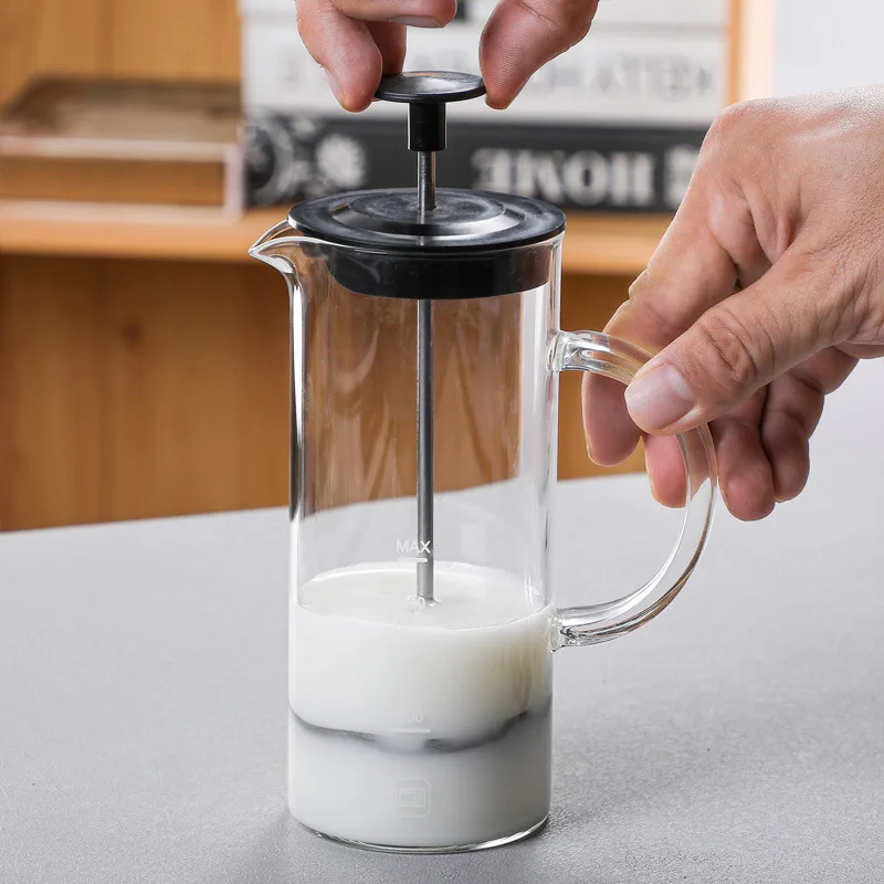 DD588  Hand Cream Coffeepot Cup Espresso coffeemaker Manual Press Coffee Tea Powder Pot Maker Coffee Glass Urns