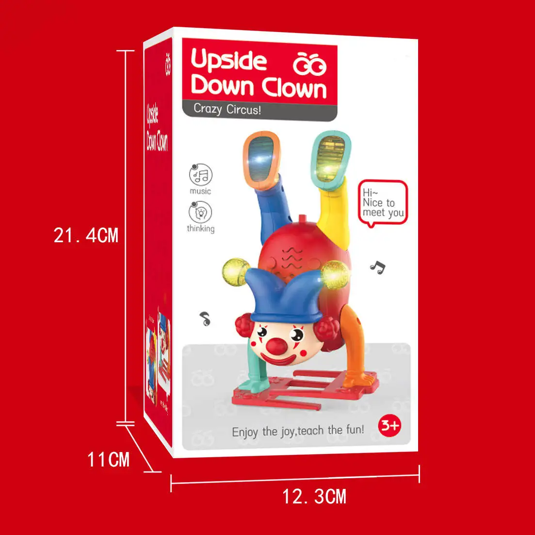 New Clown Walk Toys Kids Love Walking Electric Clown Circuss Handstand Walk People Upside Down Clowns With Light Music