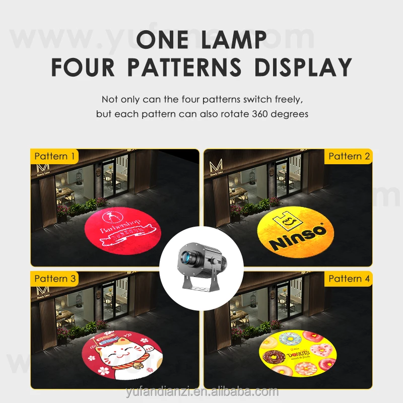 Yufan four figure rotating advertising projector light