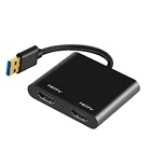 Adapter Usb Usb USB3.0 TO 2 HDMI Adapter Cable USB To Hdmi Usb Adapter Computer To TV Computer To Projector