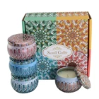 Gift Amazon Hot Sales Multi-Style 2.2 Ounces Luxury Soy Candles Scented Gift With Tin Box