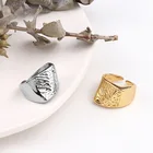 Finger Jewelry 2021 Minimalist Punk Band Ring Women Irregular Geometry Wide Opening Ring Finger Jewelry