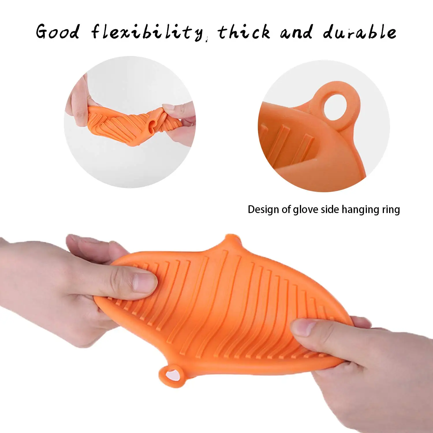 Modern Printed Silicone Cooking Pinch Grips Oven Mitts & Potholder for Kitchen BBQ & Grill for Food Restaurants