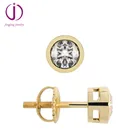 Gold Stud Earrings Earrings 925 Silver Jewelry High Quality 14K Gold Screw Back Stud Earrings