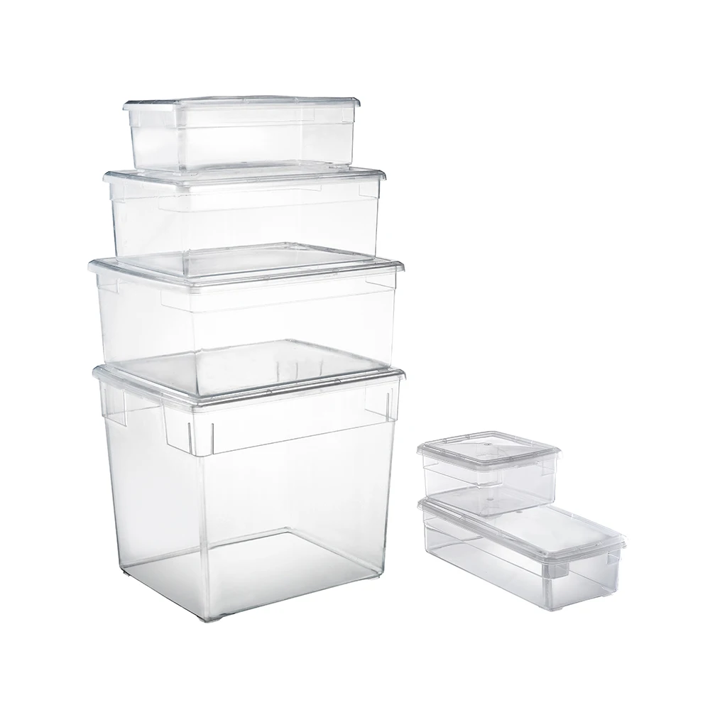 Manufacturer home clear 17L  plastic storage organizer bins