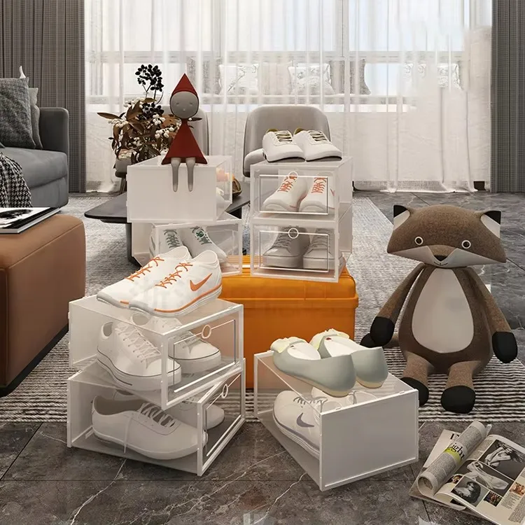 Wholesale Luxury Foldable Sneaker Boxes Large Capacity Creative Shoe Storage with Personalized Design supplier