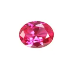 Loose Synthetic 5# Red Corundum Oval Shape Excellent Cut Corundum Gemstones In Stock