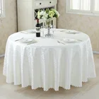 Table Wedding Table Cloth Factory Jacquard 120inches Customized Round Table Cloth For Wedding Hotel Dining Banquet