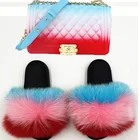 Fashion Bag 2021 Latest Fashion Matching Lady Slippers And Jelly Bag Set Trusted Chinese Seller