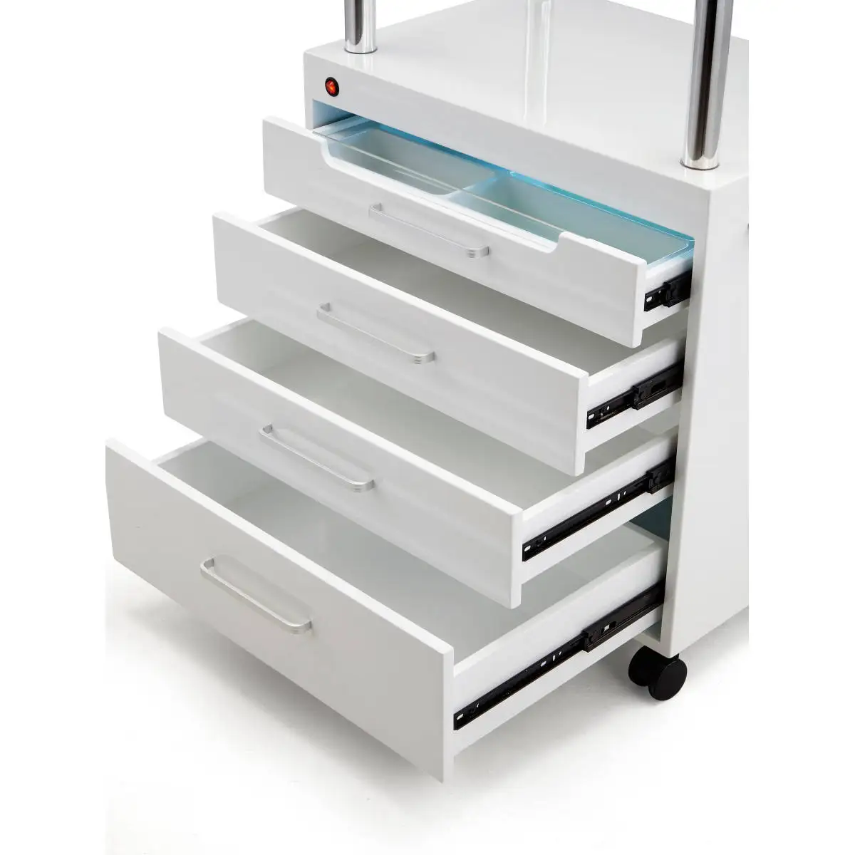 Cosmetic Cart Beauty Trolley Medical Cart For Beauty Bed With LED Cold Light UV Ozone Disinfection Cabinet Tattoo Lamp