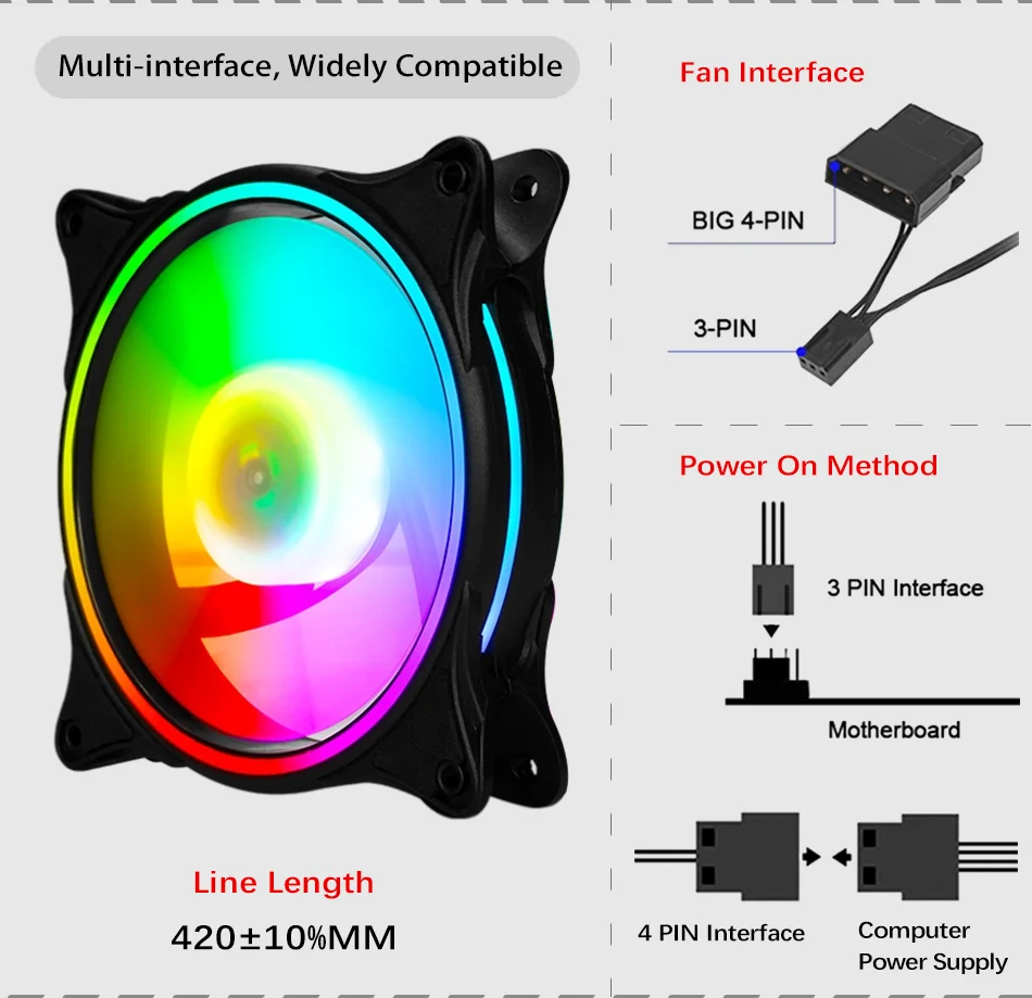 Wholesale Oem Computer Cooling Fan Argb Cpu 120mm Laptop Fan Rgb Fan