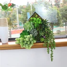 Decorative Material Pvc Pe Amazon Hot Sell Artificial Succulents Decorative Single Plants PVC Material 14pcs/set