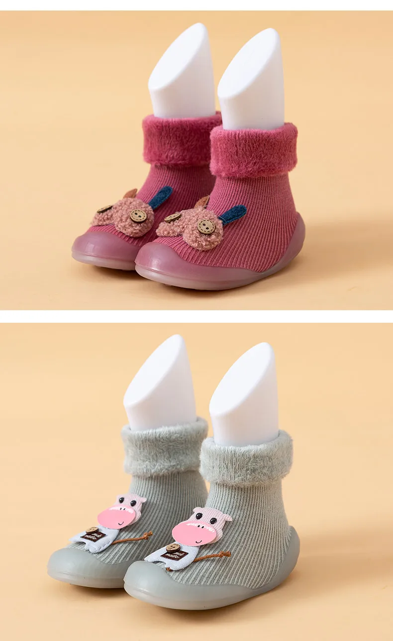 Children Floor Socks Cute Cartoon Non-slip Rubber Sole Casual Baby Toddler Shoes manufacture