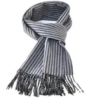 Scarf With Fringes Scarf With Fringe BLUE PHOENIX Ladies Scarf With Fringes Pashmina 100 Wool Stripe Thick Winter