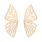 Earrings European And American Big-name Fashion Alloy Earrings Retro High-cold Butterfly Earringsfemale Earrings