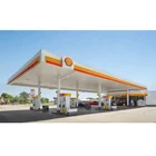 Galvanized Space Frame Petrol Station Roof Fuel Station Canopy Construction