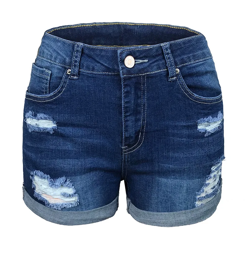 Jean Shorts Junior Folded Rolled Hem Distressed Jeans Ripped Denim Shorts  Pants Casual Summer Mid Rise Waist Stretchy Denim - Buy Short Jeans For  Women,Women Shorts Jeans,Shorts Jeans Feminino Product on Alibaba.com